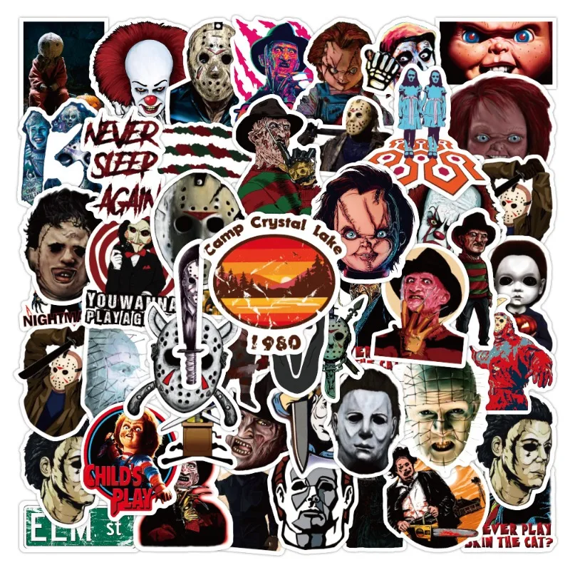 50Pcs Classic American TV Horror Characters Graffiti Stickers Waterproof Vinyl Decals for Water Cup Mobile Phone Luggage
50Pcs Classic American TV Horror Characters Graffiti Stickers Waterproof Vinyl Decals for Water Cup Mobile Phone Luggage