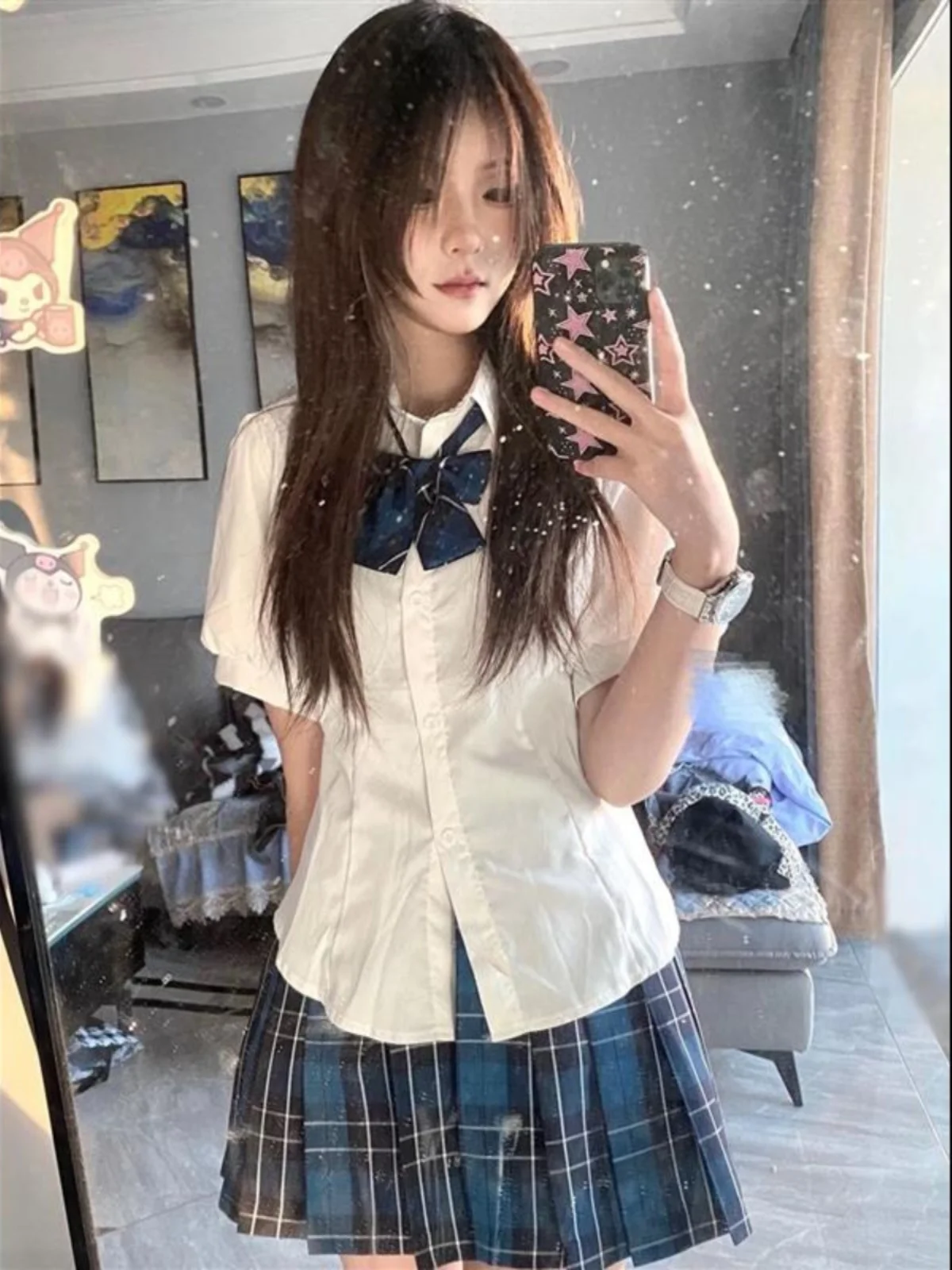 Original Japanese Style Slim Fit Shirt And Skirt Set with Puffy Sleeves Waist Cinched Women's Fashion College Uniform
Original Japanese Style Slim Fit Shirt And Skirt Set with Puffy Sleeves Waist Cinched Women's Fashion College Uniform