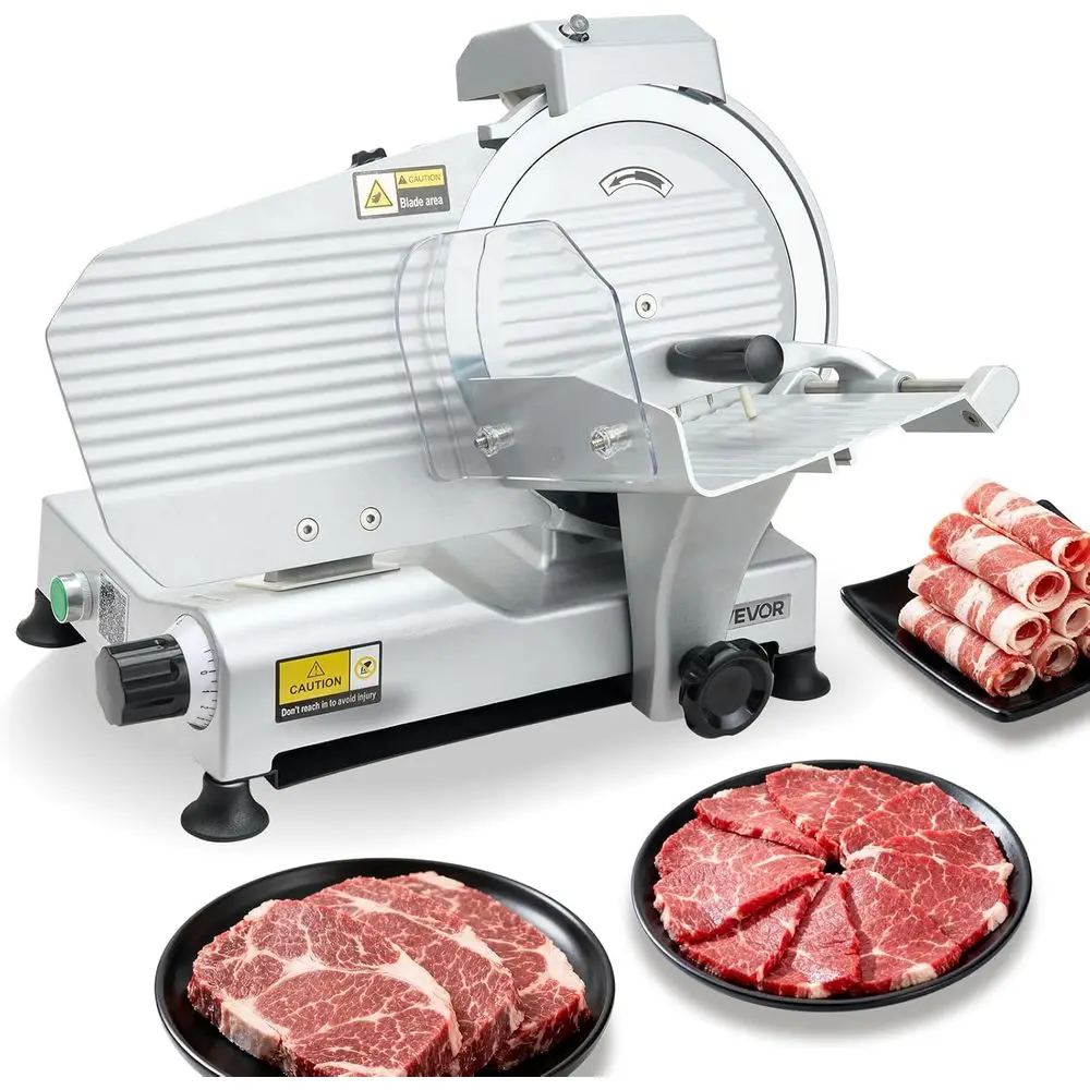 Commercial Meat Slicer, 320W Electric Deli Slicer hine with 10 inch SUS420 Blade, 0-0.4 inch Adjustable Thickn, or rozen Meat, H
Commercial Meat Slicer, 320W Electric Deli Slicer hine with 10 inch SUS420 Blade, 0-0.4 inch Adjustable Thickn, or rozen Meat, H