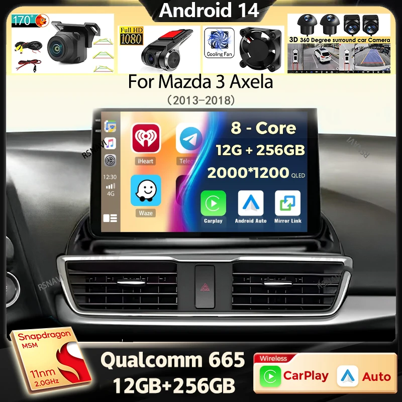 Android 14 Carplay Auto Car Radio For Mazda 3 Axela 2013-2018 Stereo GPS Navigation Multimedia Video Player Autoradio Head Unit
Android 14 Carplay Auto Car Radio For Mazda 3 Axela 2013-2018 Stereo GPS Navigation Multimedia Video Player Autoradio Head Unit