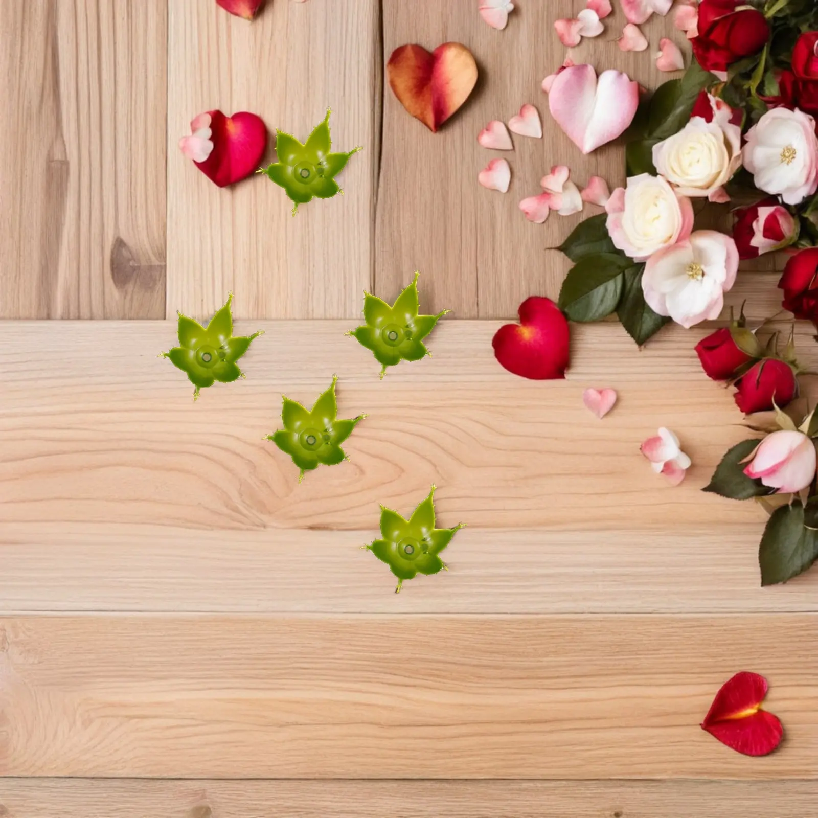 500Pcs Artificial Flower Calyx Realistic Rose Sepals Plastic Bases for DIY Crafting Floral Making Supplies Fake Flower
500Pcs Artificial Flower Calyx Realistic Rose Sepals Plastic Bases for DIY Crafting Floral Making Supplies Fake Flower