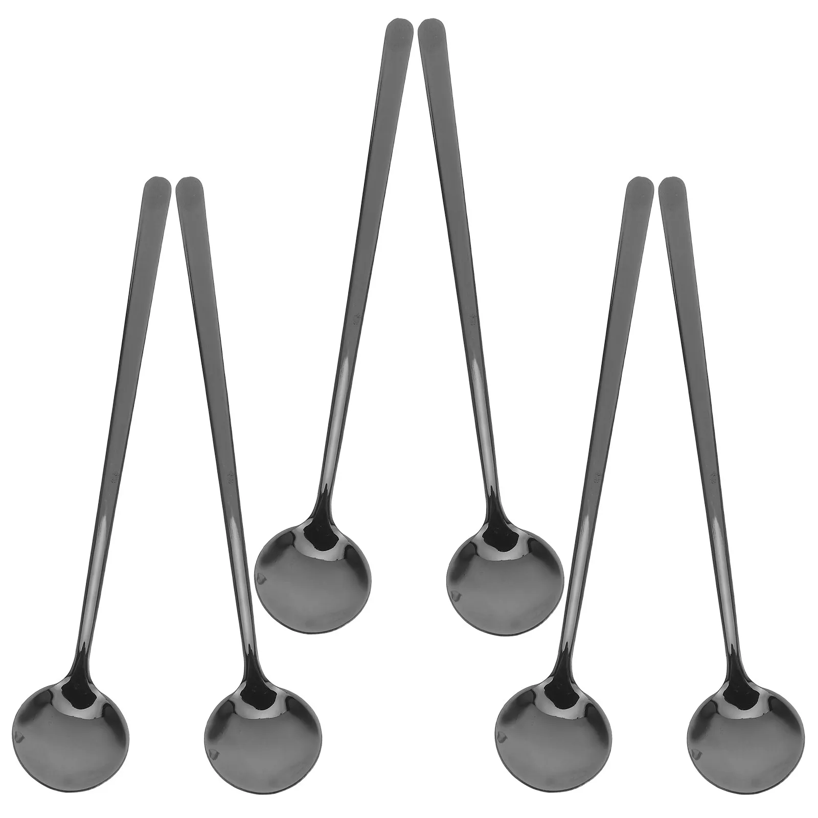 6Pcs Stainless Steel Long Handle Spoons Black Coffee Stirrers Tea Sugar Dessert Small Teaspoons Iced Tea Stirring Cold Drink
6Pcs Stainless Steel Long Handle Spoons Black Coffee Stirrers Tea Sugar Dessert Small Teaspoons Iced Tea Stirring Cold Drink