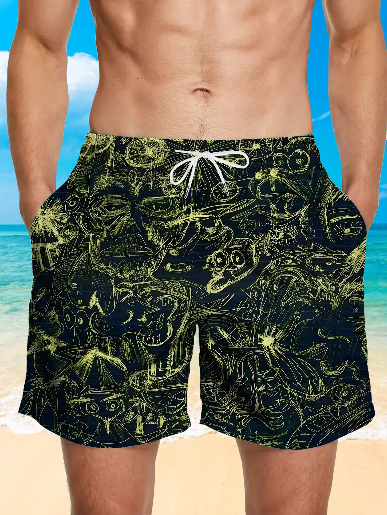 Men Casual Full Digital Print Shorts Breathable Polyester Beach Quick Dry Pants
Men Casual Full Digital Print Shorts Breathable Polyester Beach Quick Dry Pants