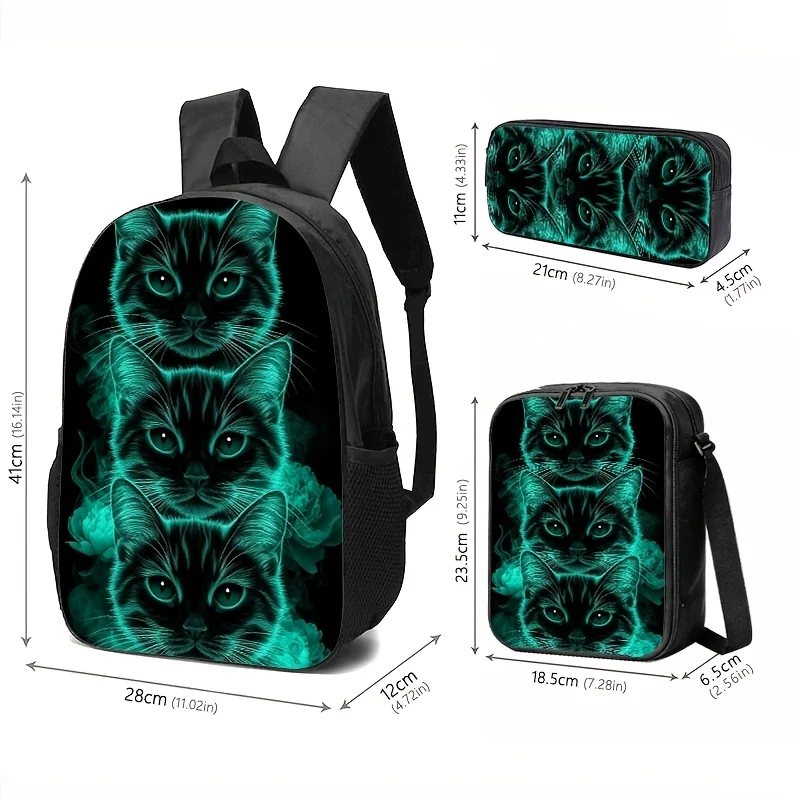Black Bags with Glowing Green Cat Faces, High-definition Print, Suitable for Commuting, Travel, and Daily Use by Young Adults.
Black Bags with Glowing Green Cat Faces, High-definition Print, Suitable for Commuting, Travel, and Daily Use by Young Adults.