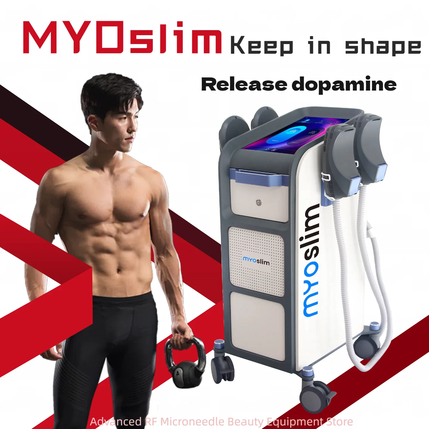 EMS and RF Electromagnetic Stimulate Machine for Body Slimming Reduce Fat Build Muscles Sculpting Muscle Nova Myoslim Neo Machin
EMS and RF Electromagnetic Stimulate Machine for Body Slimming Reduce Fat Build Muscles Sculpting Muscle Nova Myoslim Neo Machin