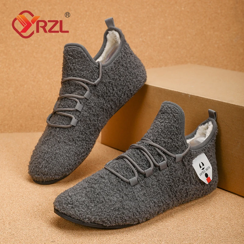 YRZL Men Shoes Winter Warm Shoes Lace Up Lightweight Soft Comfortable Black Brown Shoe Plush Bedroom House Cotton Shoes for Men
YRZL Men Shoes Winter Warm Shoes Lace Up Lightweight Soft Comfortable Black Brown Shoe Plush Bedroom House Cotton Shoes for Men