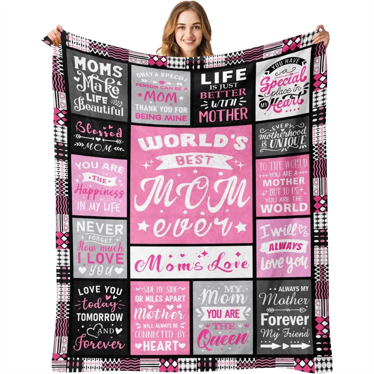 Gifts for Mom from Daughter Son - Ultra Soft Fleece Blanket 50x60 for Birthday Mother's Day Christmas
Gifts for Mom from Daughter Son - Ultra Soft Fleece Blanket 50x60 for Birthday Mother's Day Christmas