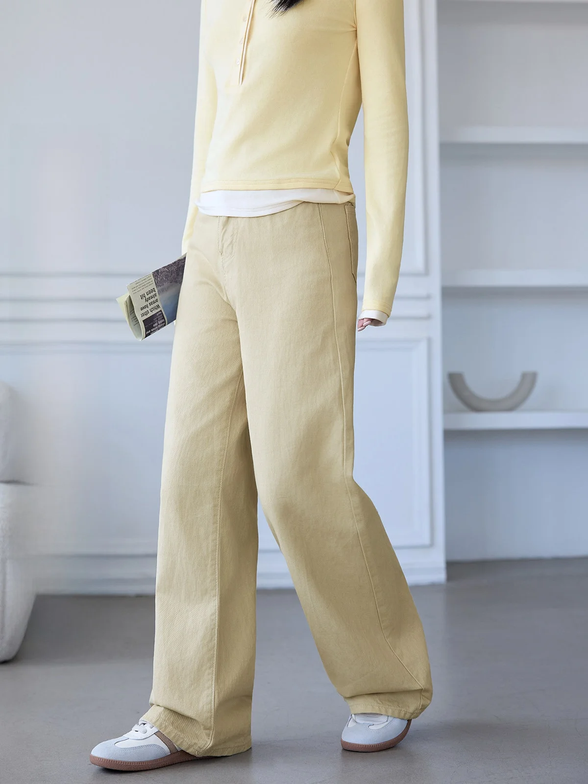 Женские повседневные брюки цвета хаки с высокой талией, прямые, в ретро-стиле, с эффектом похудения, осенне-зимние, новые, для работы и повседневной носки
Женские повседневные брюки цвета хаки с высокой талией, прямые, в ретро-стиле, с эффектом похудения, осенне-зимние, новые, для работы и повседневной носки