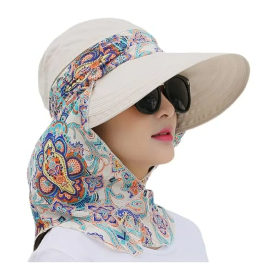 Roll Up Wide Brim Sun Visor UPF 50+ UV Protection Sun Hat with Neck Protector Beige
Roll Up Wide Brim Sun Visor UPF 50+ UV Protection Sun Hat with Neck Protector Beige