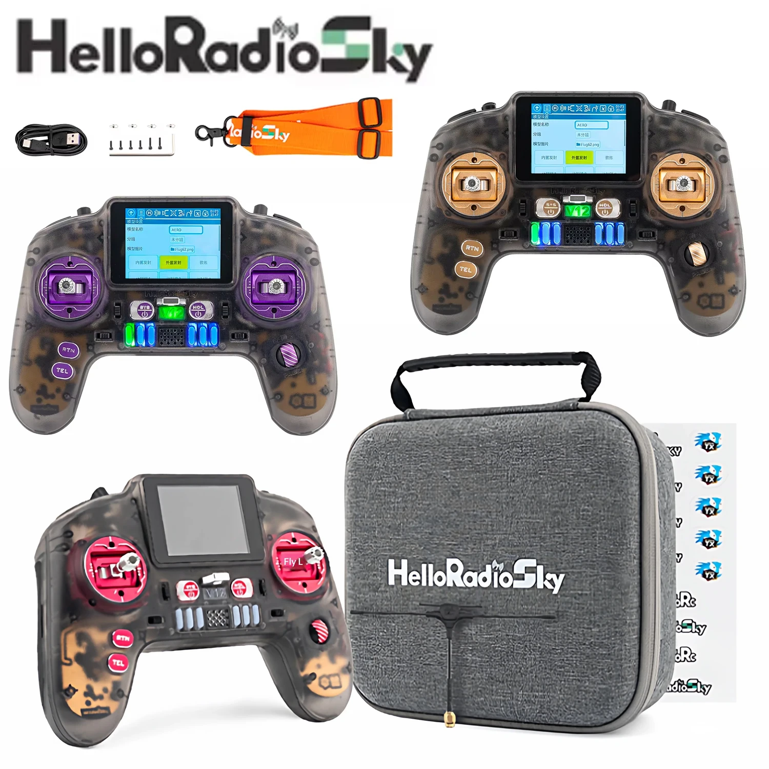 HelloRadio V12 RC Transmitter H7 Main Control Dual-Frequency External TX Module EdgeTX System Remote Controller RC FPV Drone
HelloRadio V12 RC Transmitter H7 Main Control Dual-Frequency External TX Module EdgeTX System Remote Controller RC FPV Drone