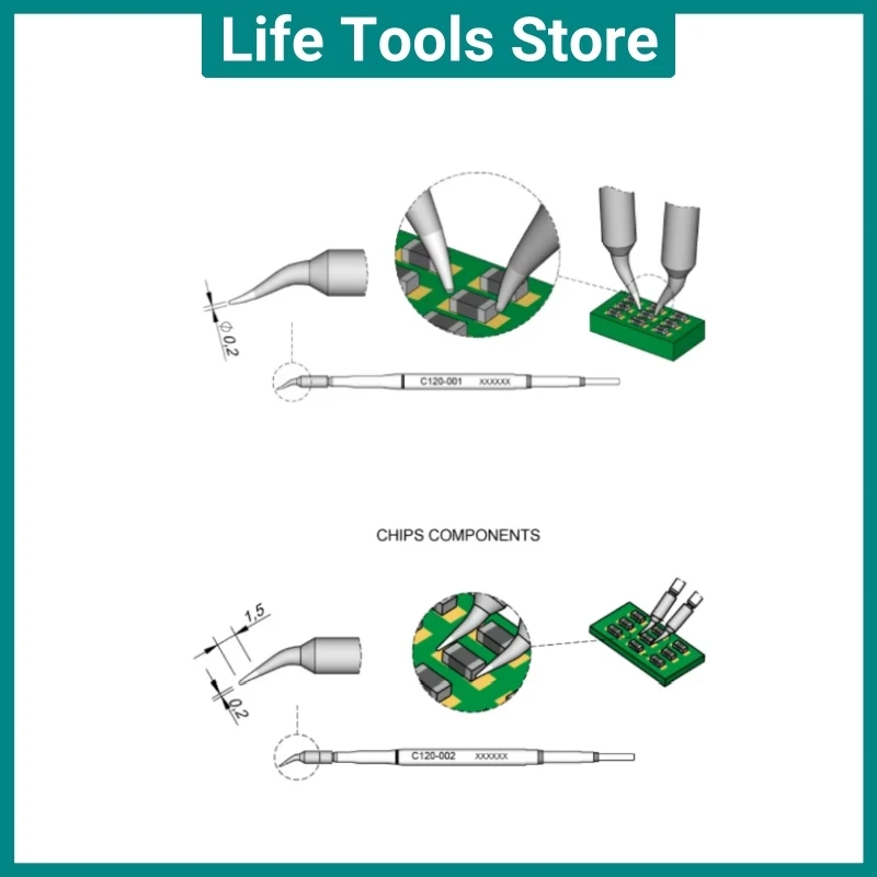 1 Piece C120-001/002/004/006/011 Soldering Iron Tip For JBC Work With Micro Tweezer PA120 Replacement Parts Welding Tip Tools
1 Piece C120-001/002/004/006/011 Soldering Iron Tip For JBC Work With Micro Tweezer PA120 Replacement Parts Welding Tip Tools