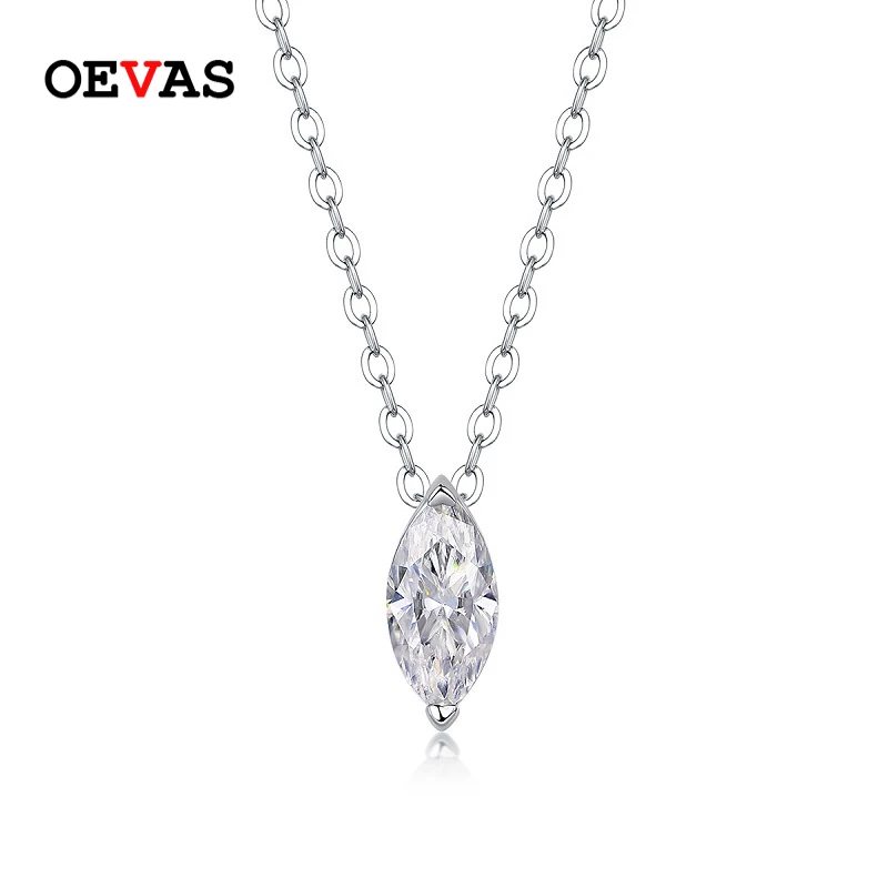 OEVAS 100% стерлинговое серебро 925 пробы 5*10 мм 1 карат D цвет конский глаз муассанит ожерелье для женщин сверкающие вечерние ювелирные изделия
OEVAS 100% стерлинговое серебро 925 пробы 5*10 мм 1 карат D цвет конский глаз муассанит ожерелье для женщин сверкающие вечерние ювелирные изделия