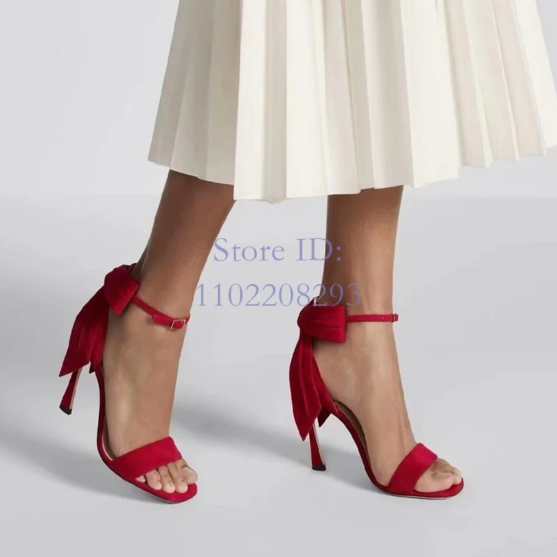 Red Butterfly-knot Thin Heeled Sandals Square Toe Buckle Strap Cover Heel Stiletto Sandals Women Fashion Dress Shoes 2024
Red Butterfly-knot Thin Heeled Sandals Square Toe Buckle Strap Cover Heel Stiletto Sandals Women Fashion Dress Shoes 2024