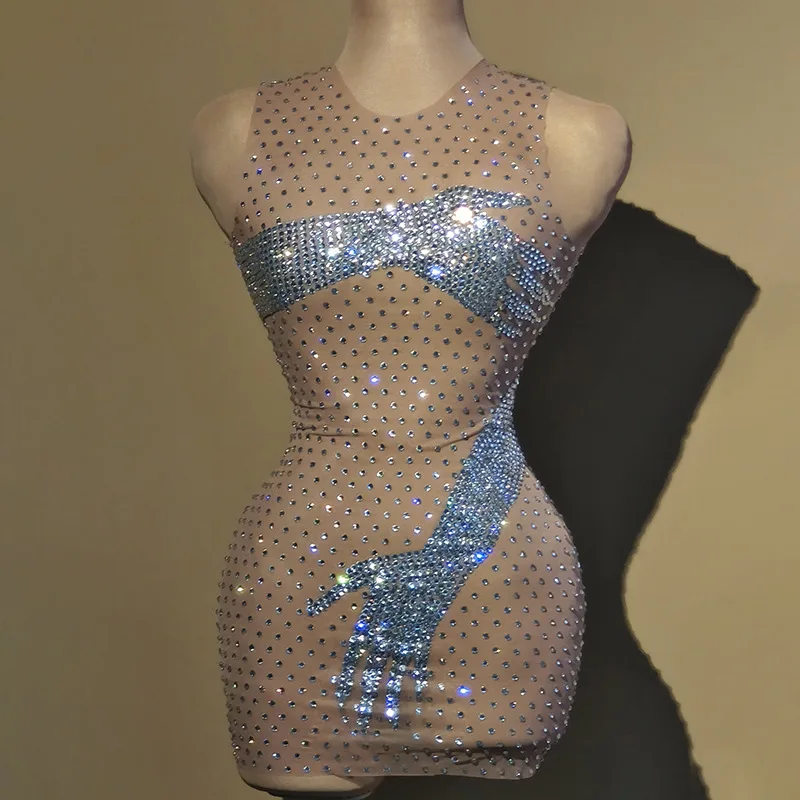 European American Style Sleeveless Ultra-Short Sequins Hip-Wrapped Celebrity Evening Dress For Banquet Party Performance Outfits
European American Style Sleeveless Ultra-Short Sequins Hip-Wrapped Celebrity Evening Dress For Banquet Party Performance Outfits
