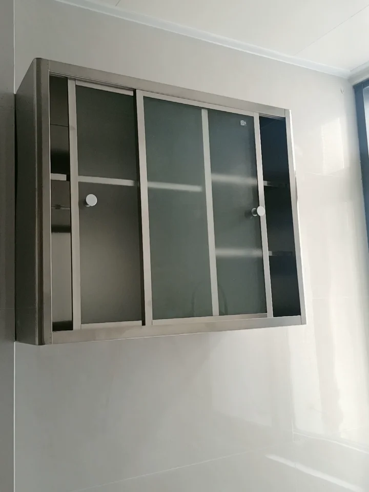 Wall Mounted Kitchen Cabinet 304 Stainless Steel Sliding Door Storage Shelf Organizer
Wall Mounted Kitchen Cabinet 304 Stainless Steel Sliding Door Storage Shelf Organizer