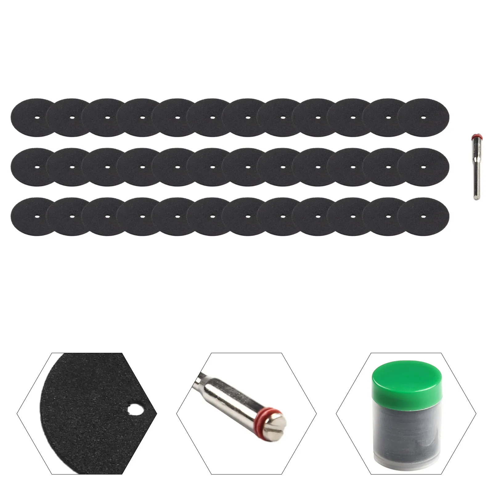 36pcs 24mm Resin Cutting Wheel Cutting Disc + 1pcs Connecting Rod Resin Cutting Disc Workshop Equipment Power Tools Parts
36pcs 24mm Resin Cutting Wheel Cutting Disc + 1pcs Connecting Rod Resin Cutting Disc Workshop Equipment Power Tools Parts