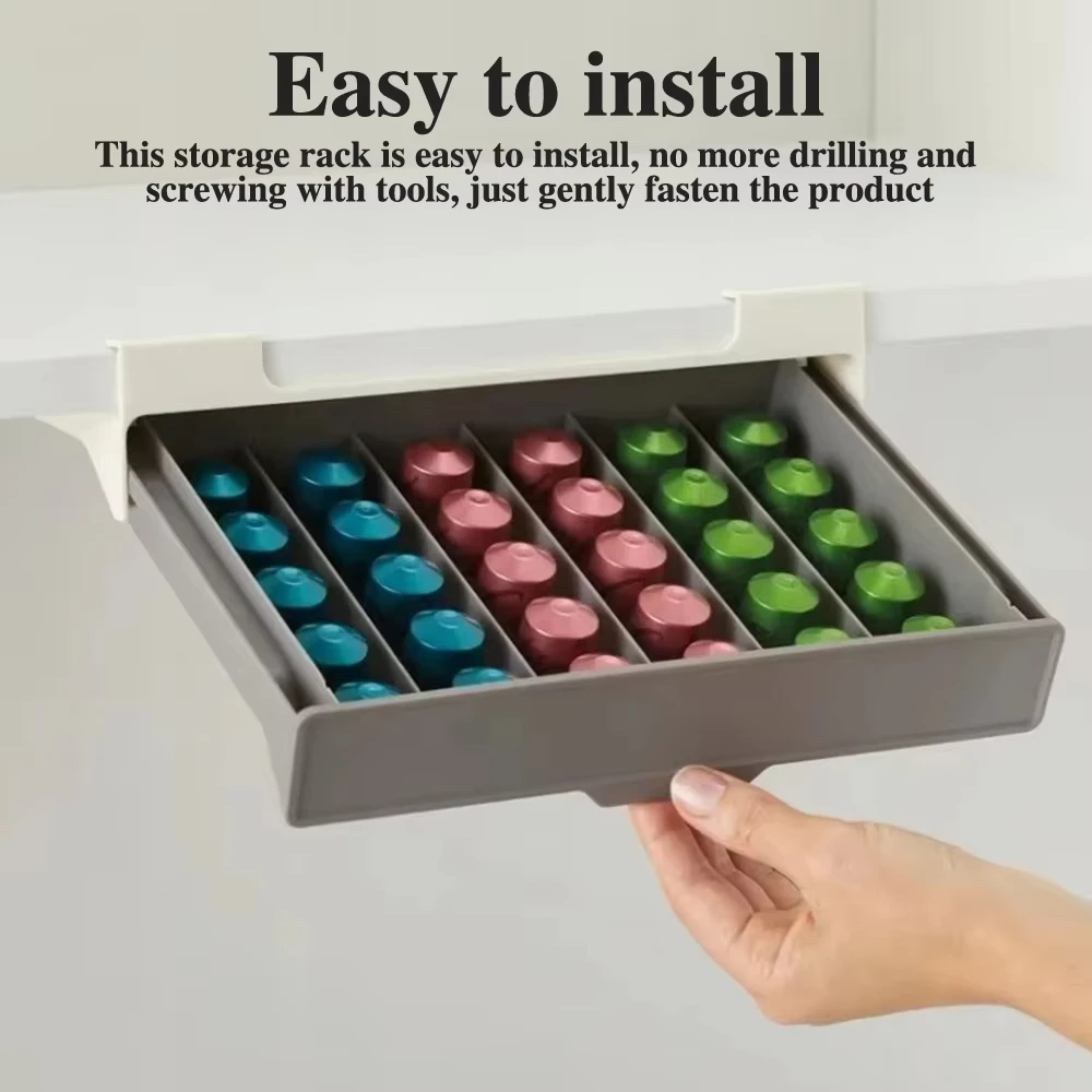 Space-Saving Coffee Capsule & Tea Bag Storage Organizer – No-Punching Drawer Rack for Easy Organization
Space-Saving Coffee Capsule & Tea Bag Storage Organizer – No-Punching Drawer Rack for Easy Organization