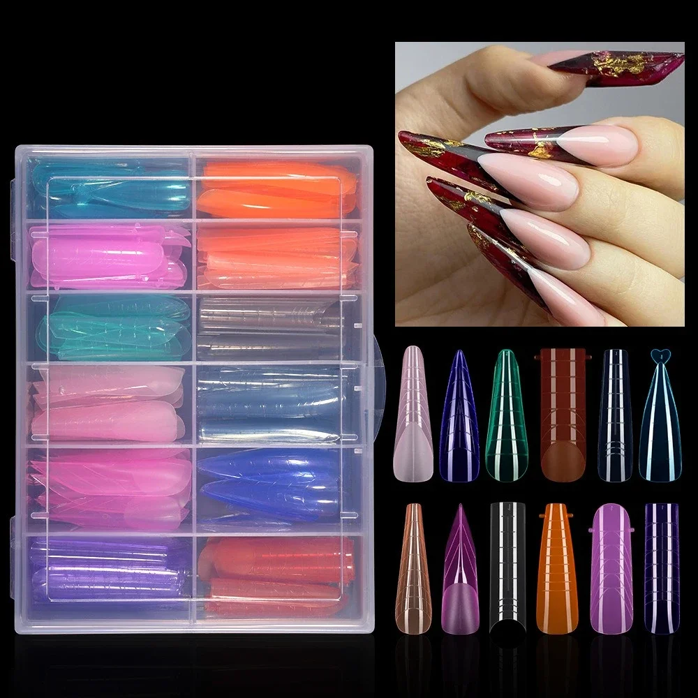 144/288pcs Color Dual Form Nail Mold Sets Acrylic Nails Extension Quick Building Gel Mold Reusable False Nail Tips Nail Forms
144/288pcs Color Dual Form Nail Mold Sets Acrylic Nails Extension Quick Building Gel Mold Reusable False Nail Tips Nail Forms