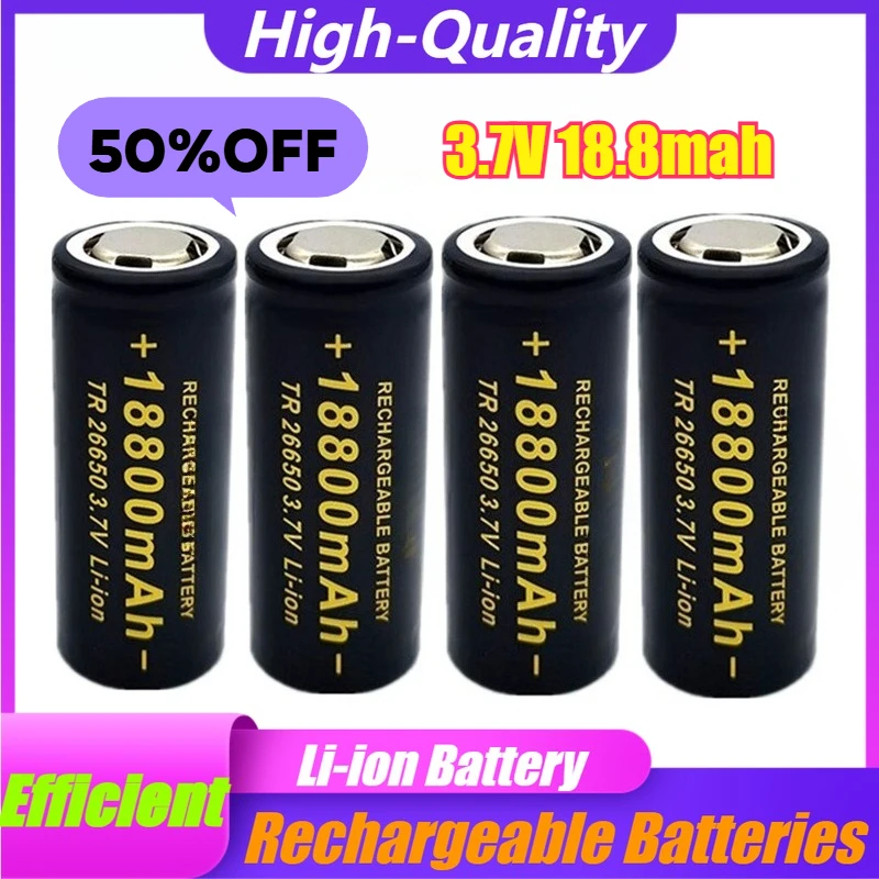 26650 Lithium Battery 3.7V 18.8mAh Power Lithium Battery Flashlight Backup Power Battery
26650 Lithium Battery 3.7V 18.8mAh Power Lithium Battery Flashlight Backup Power Battery