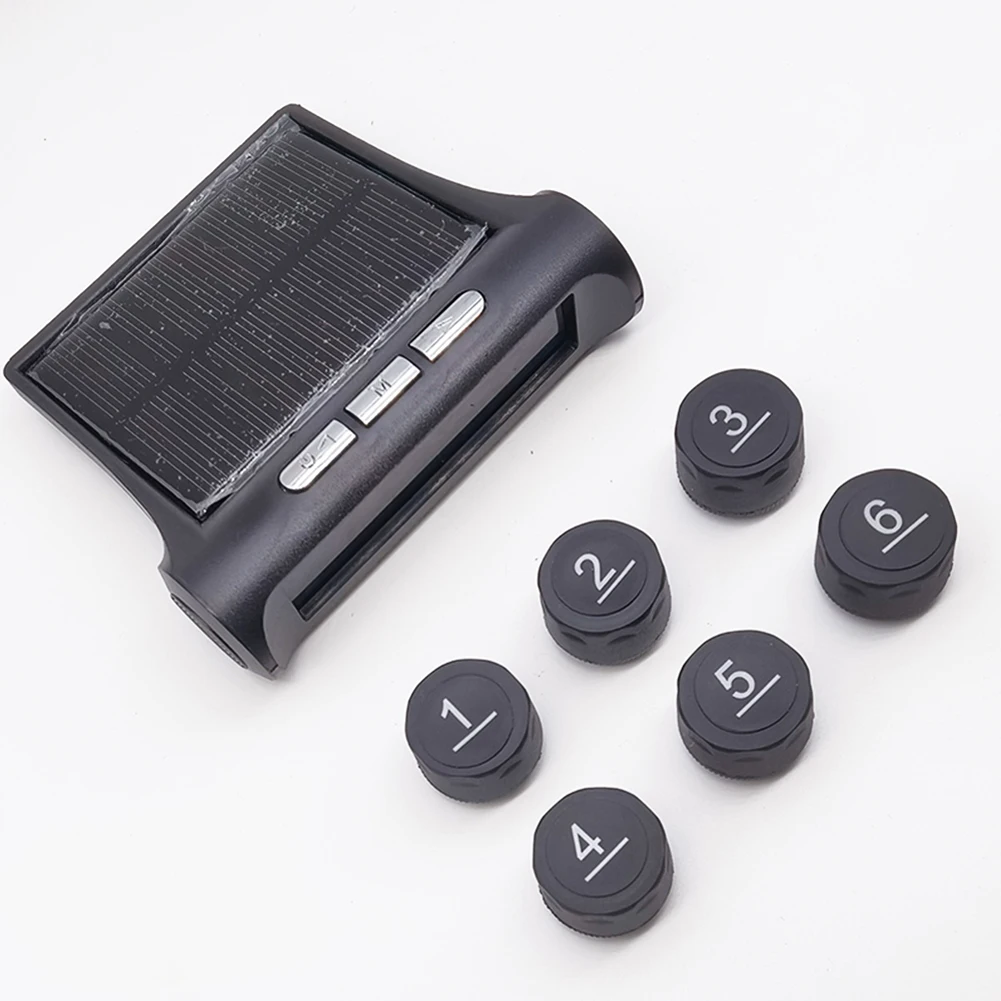 Wireless Tire Pressure Monitor System 6 External Sensor Digital TPMS USB Solar Digital Tyre Pressure Monitor High Precision 7Bar
Wireless Tire Pressure Monitor System 6 External Sensor Digital TPMS USB Solar Digital Tyre Pressure Monitor High Precision 7Bar