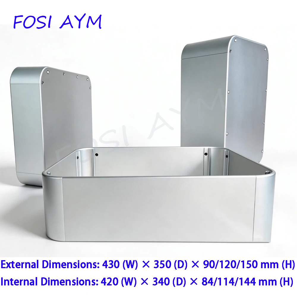 430*350*90/120/150mm FOSI AYM All-Aluminum Amplifier Chassis Rounded-Corner Hi-Fi Amplifier Enclosure Vacuum Tube Amp Audio Case
430*350*90/120/150mm FOSI AYM All-Aluminum Amplifier Chassis Rounded-Corner Hi-Fi Amplifier Enclosure Vacuum Tube Amp Audio Case
