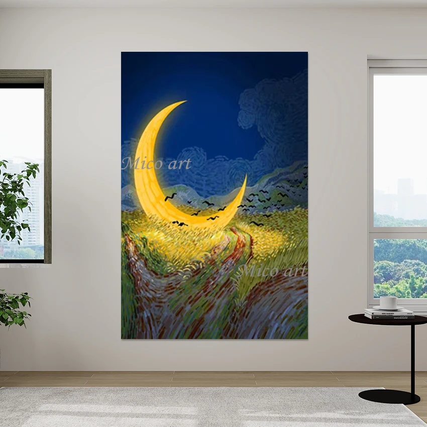 Night Scenery Art Wall, No Framed, Natural Outdoor Landscape Abstract Canvas Decor, High Quality Mountaintop Oil Paintings
Night Scenery Art Wall, No Framed, Natural Outdoor Landscape Abstract Canvas Decor, High Quality Mountaintop Oil Paintings