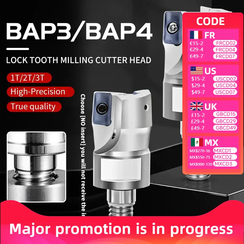 BAP3/4 Locking Milling Cutter Head Split Clamping Milling Cutter Head High-efficiency And Anti-vibration CNC Lathe Tools
BAP3/4 Locking Milling Cutter Head Split Clamping Milling Cutter Head High-efficiency And Anti-vibration CNC Lathe Tools