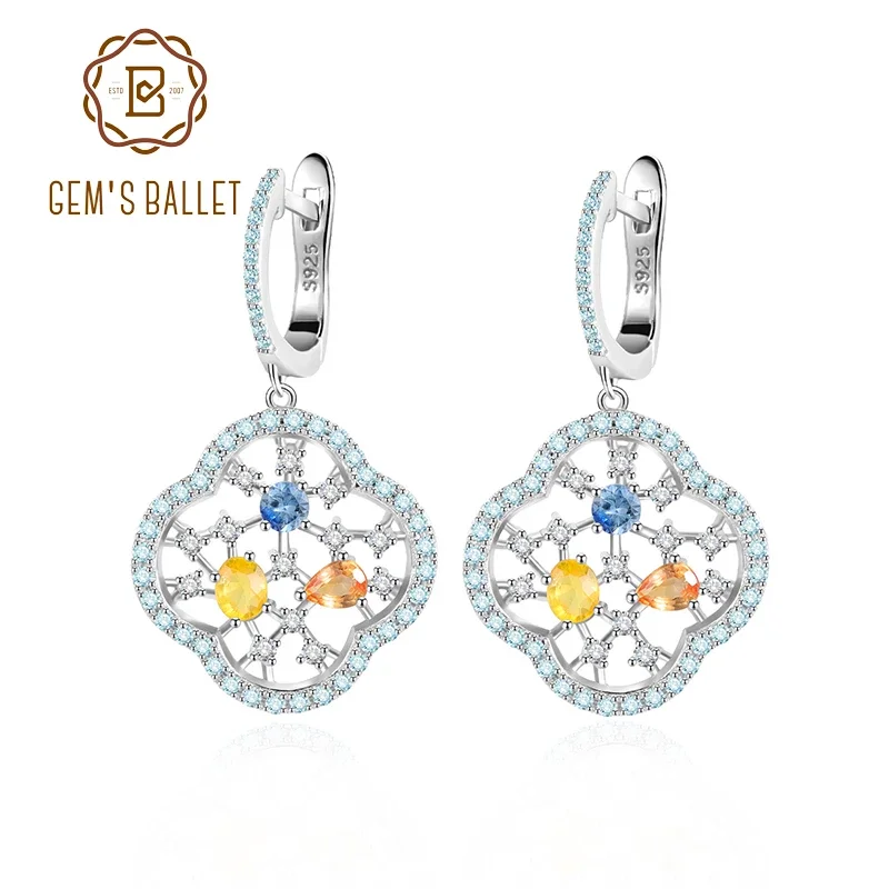 Gem's Ballet "Romantic Garden" 925 Sterling Silver Earrings Random Multi-color Natural Sapphire Gemstone Earrings Fine Jewelry
Gem's Ballet "Romantic Garden" 925 Sterling Silver Earrings Random Multi-color Natural Sapphire Gemstone Earrings Fine Jewelry
