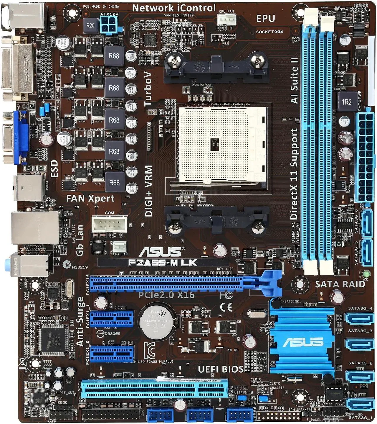 ASUS Motherboard F2A55-M LK socket FM2+ AMD A55 DDR3 32GB support A10-6800B A10-7700K A10-5700 A10-7890K A6-5400B cpu
ASUS Motherboard F2A55-M LK socket FM2+ AMD A55 DDR3 32GB support A10-6800B A10-7700K A10-5700 A10-7890K A6-5400B cpu