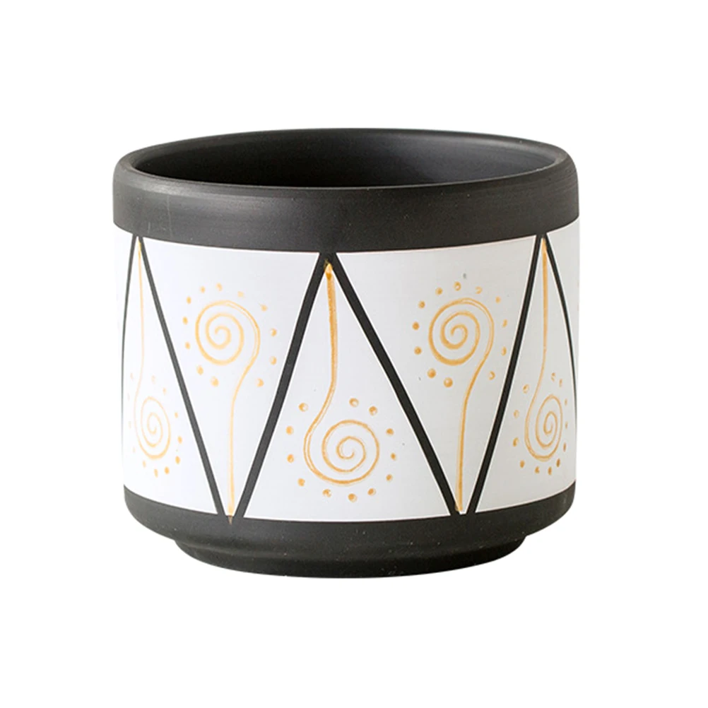 Black Minimalist Line Flower Pot Ceramic Planter for Succulents Small Plants Home Decoration Draining Container Gardening
Black Minimalist Line Flower Pot Ceramic Planter for Succulents Small Plants Home Decoration Draining Container Gardening