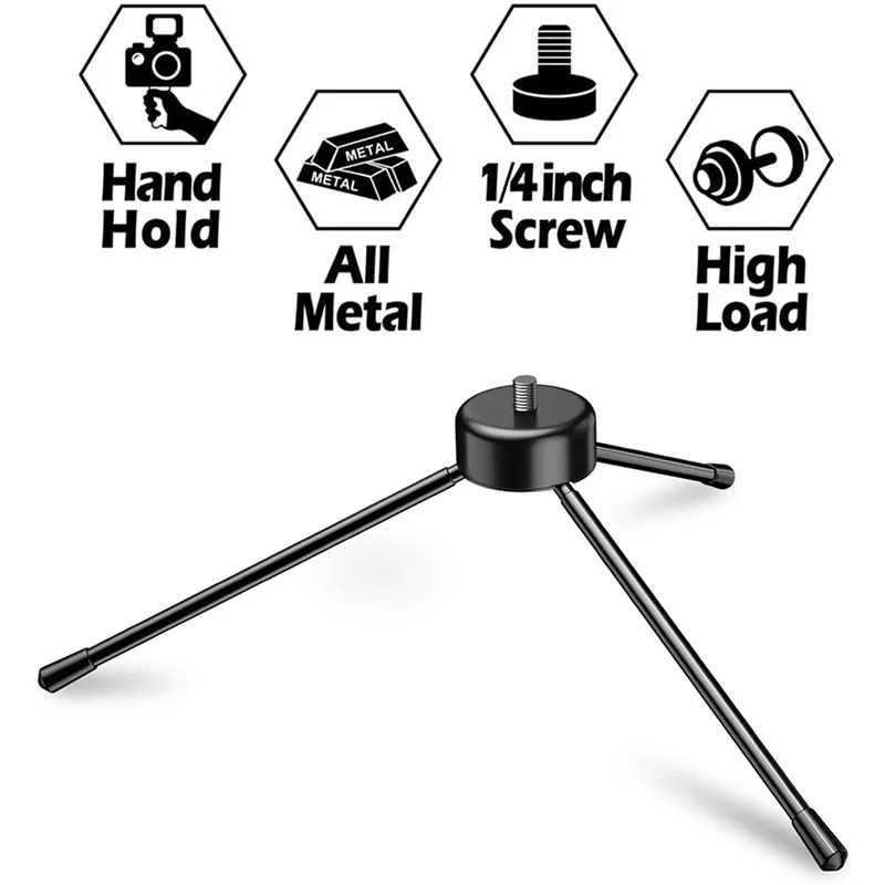 4X Mini Metal Tripod, Desktop Tripod With 1/4 Inch Screws, Suitable For Projectors And All Cameras
4X Mini Metal Tripod, Desktop Tripod With 1/4 Inch Screws, Suitable For Projectors And All Cameras