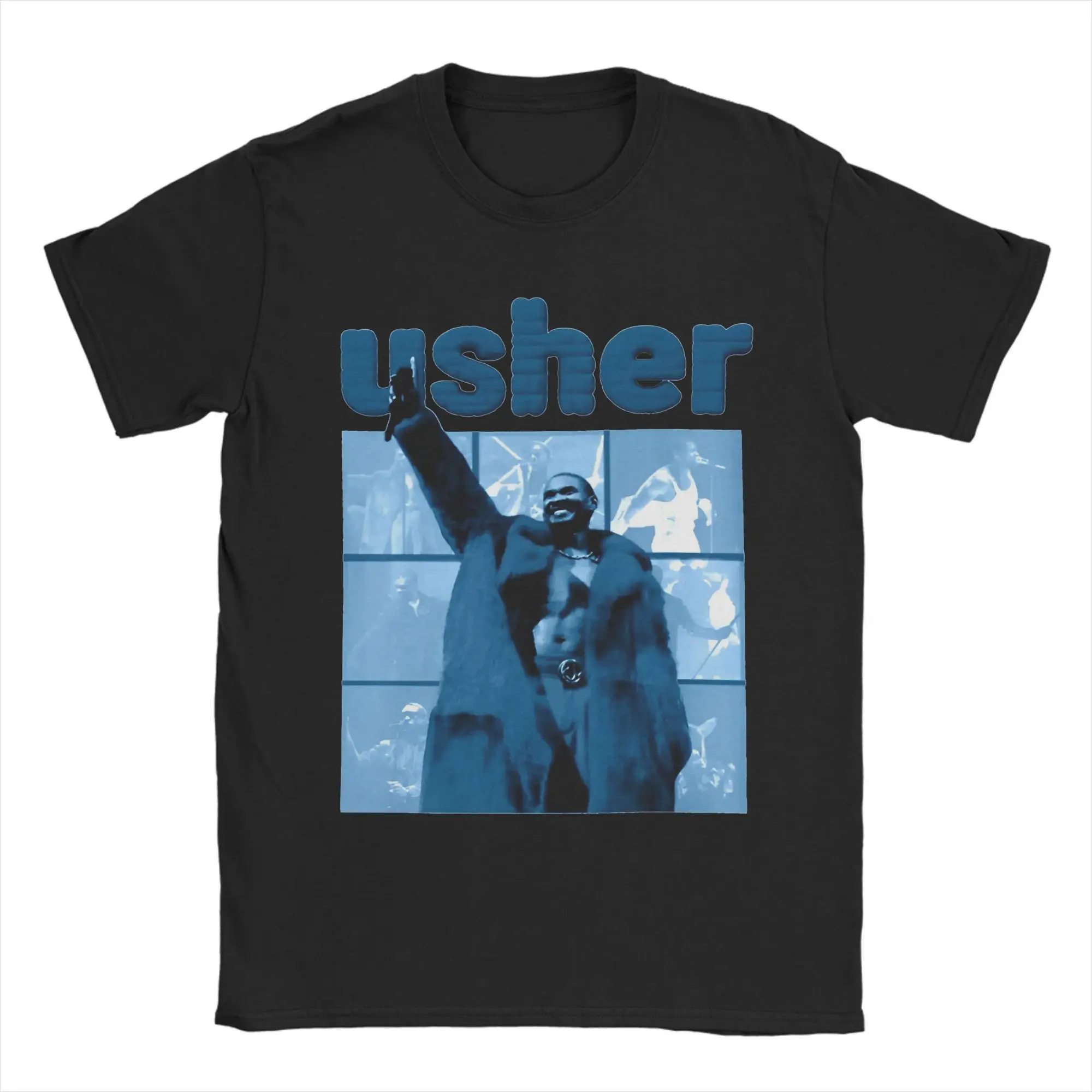 Летние футболки Usher Past Resent Future Tour 2024, новинка, хлопковая футболка для мужчин, повседневные футболки с короткими рукавами и рисунком
Летние футболки Usher Past Resent Future Tour 2024, новинка, хлопковая футболка для мужчин, повседневные футболки с короткими рукавами и рисунком
