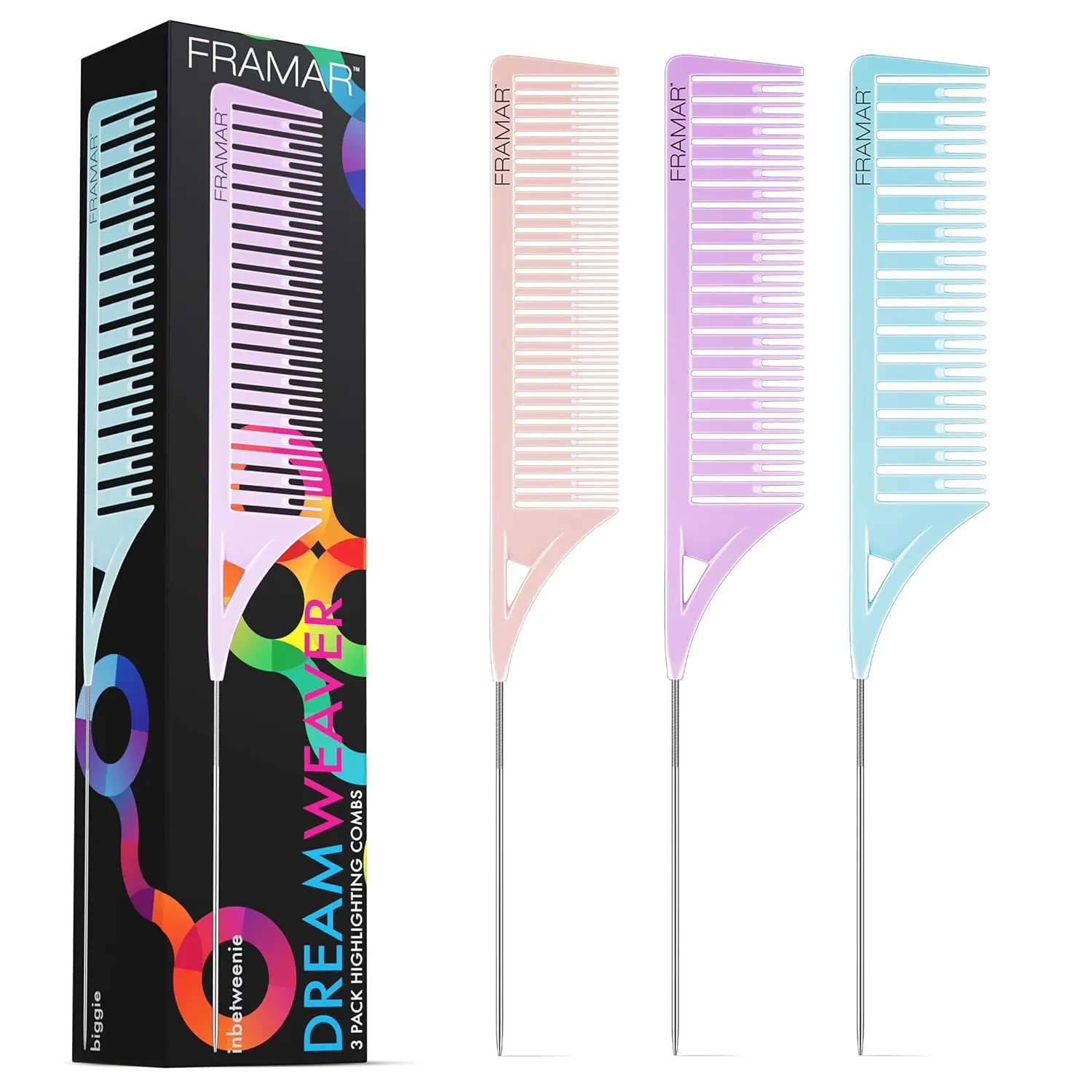 Professional Highlighting Comb Set - Hair Dye Comb with Parting Tip, Foiling Combs for Highlights, 3 Pack Pastel
Professional Highlighting Comb Set - Hair Dye Comb with Parting Tip, Foiling Combs for Highlights, 3 Pack Pastel