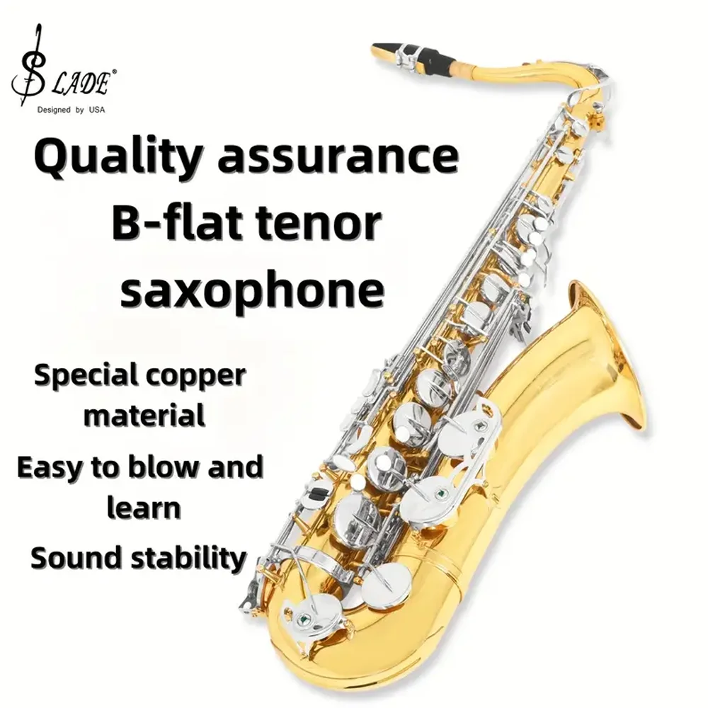 Classic style B-down high pitched saxophone, made of high-quality brass, smooth surface, white shell button with bag
Classic style B-down high pitched saxophone, made of high-quality brass, smooth surface, white shell button with bag