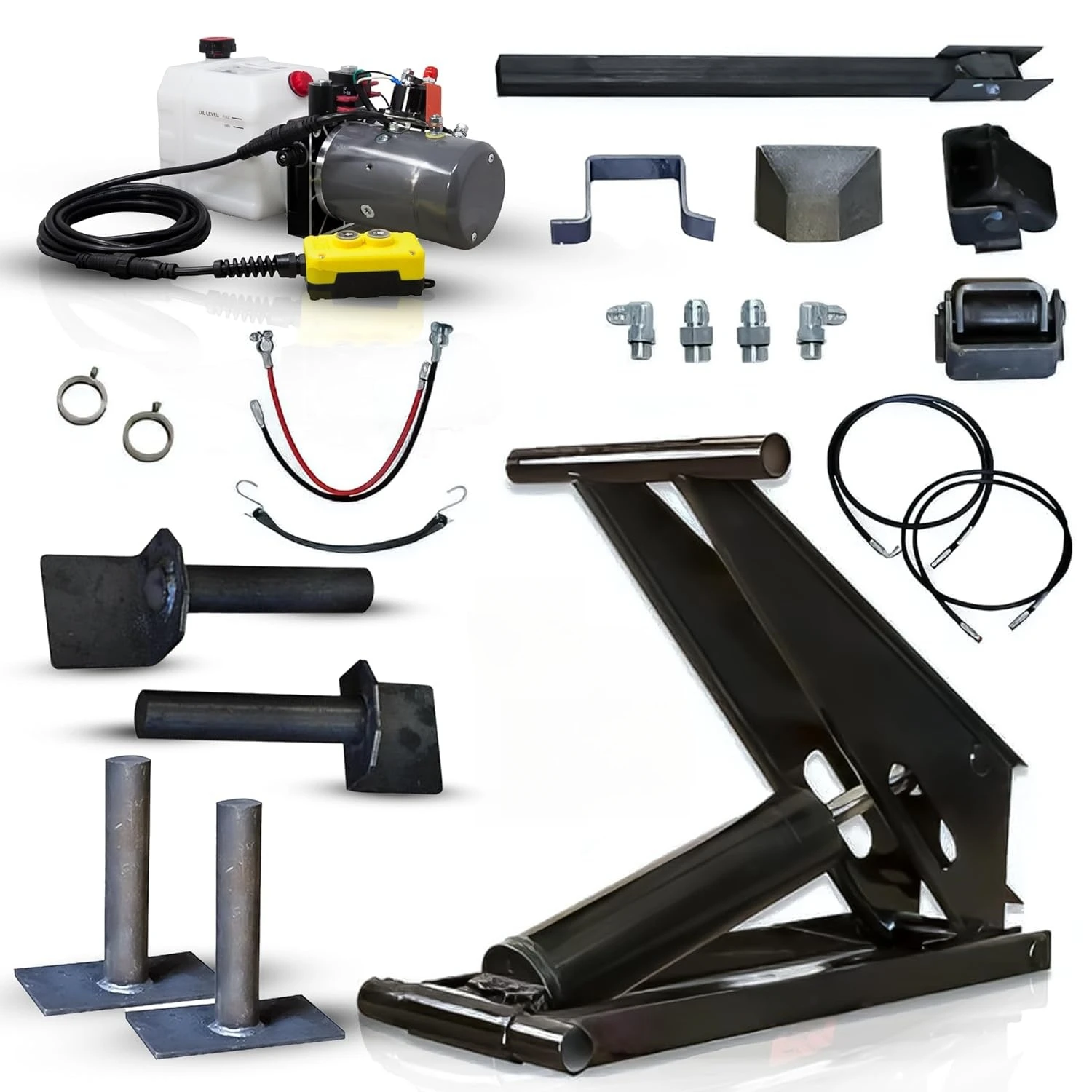 New PH520 Hydraulic Scissor Power Hoist Kits Pump Motor Gear Hydraulic Cylinder Oil for Dump Trailer Piston Cylinder Bearing
New PH520 Hydraulic Scissor Power Hoist Kits Pump Motor Gear Hydraulic Cylinder Oil for Dump Trailer Piston Cylinder Bearing
