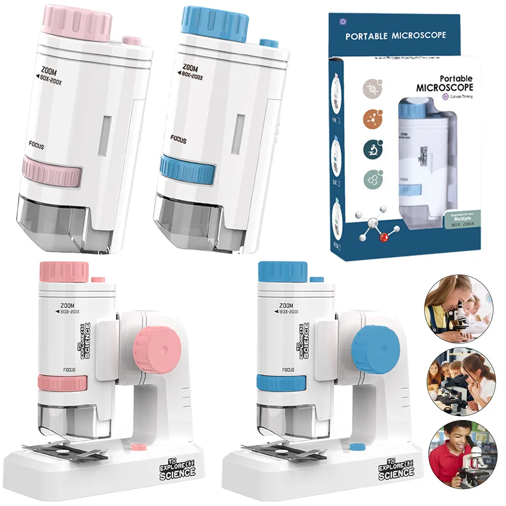 Handheld Pocket Microscope 80-200X Electric Mini Microscope High Definition Science Microscope Battery Powered Microscope
Handheld Pocket Microscope 80-200X Electric Mini Microscope High Definition Science Microscope Battery Powered Microscope