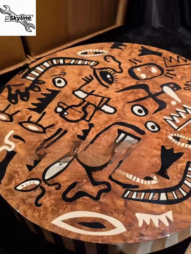 Painting Art Coffee Table Creative Painting Living Room High-end Round Coffee Table Home Mosaic Table
Painting Art Coffee Table Creative Painting Living Room High-end Round Coffee Table Home Mosaic Table
