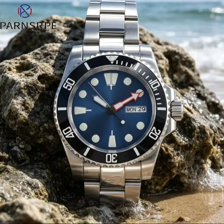 Single rotation Ceramic Bezel NH36 Double calendar display Automatic mechanical Men's diving watch luminous waterproof
Single rotation Ceramic Bezel NH36 Double calendar display Automatic mechanical Men's diving watch luminous waterproof