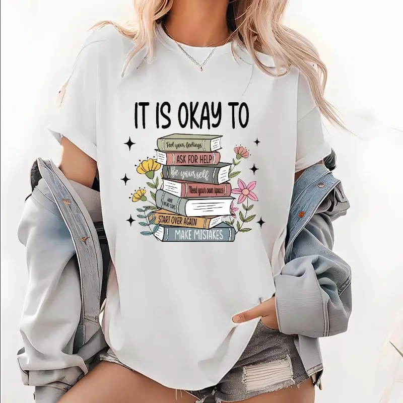 Inspirational T-Shirt, It Is Okay To Slogan Tee, Positive Vibe Graphic Top, Motivational Gift for Her Him, Book Lover Gift
Inspirational T-Shirt, It Is Okay To Slogan Tee, Positive Vibe Graphic Top, Motivational Gift for Her Him, Book Lover Gift