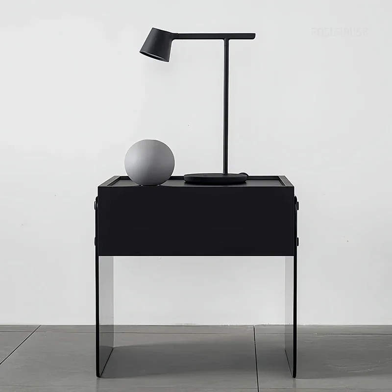 Minimalist High-end Bedside Table for Hotel Floating Glass with Drawer Nightstand Italian Light Night Table for Apartment
Minimalist High-end Bedside Table for Hotel Floating Glass with Drawer Nightstand Italian Light Night Table for Apartment
