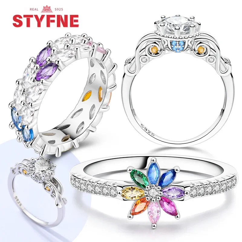 Original Sterling Silver 925 Rings Sparking Colorful Zirconium Pumpkin Wagon Ring for Women Engagement Jewelry Anniversary Gift
Original Sterling Silver 925 Rings Sparking Colorful Zirconium Pumpkin Wagon Ring for Women Engagement Jewelry Anniversary Gift
