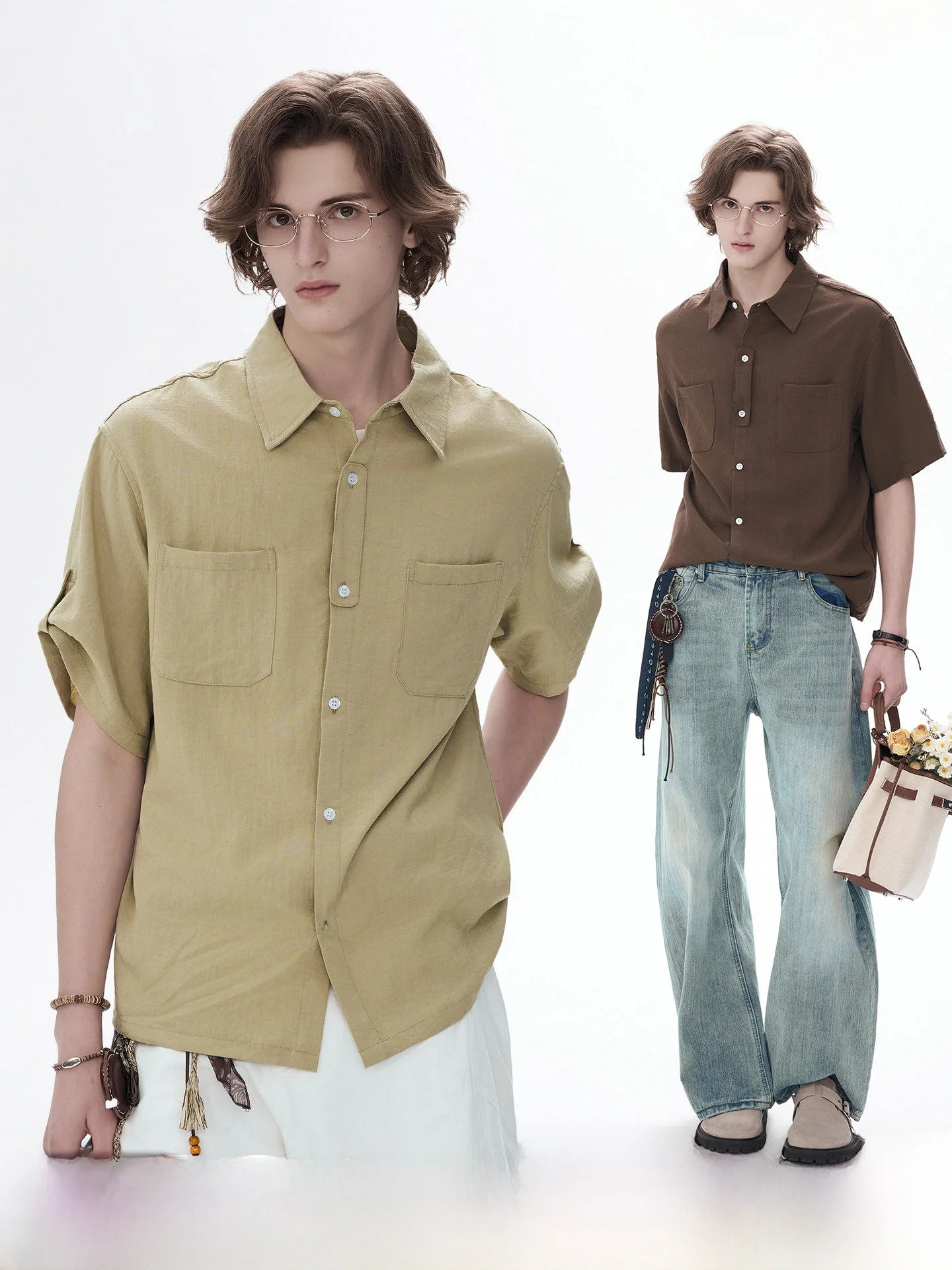 Loose Fit Linen Short Sleeve Casual Shirt Men's Half Sleeve Summer Comfortable Breathable Youth Trend Commute Style Shirt
Loose Fit Linen Short Sleeve Casual Shirt Men's Half Sleeve Summer Comfortable Breathable Youth Trend Commute Style Shirt