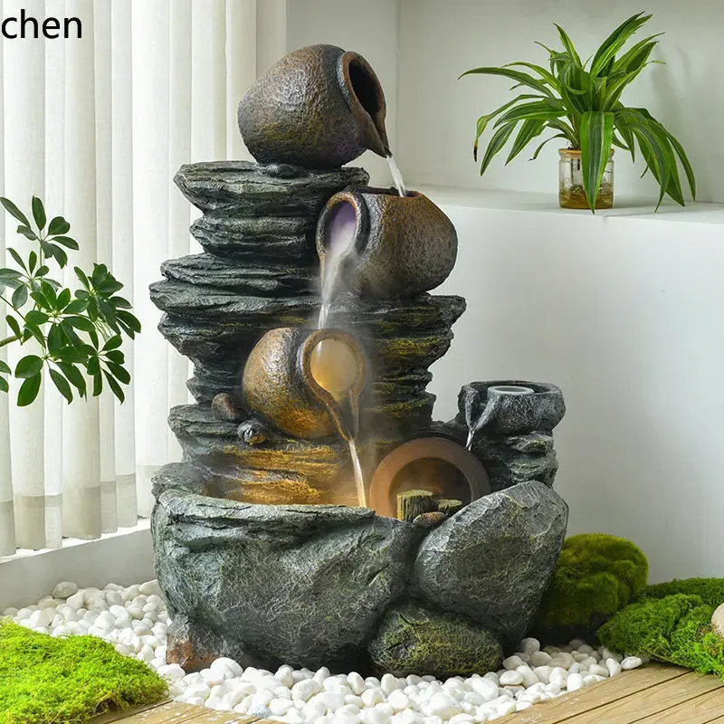 YFY Outdoor garden rockery with ceramic pots, flowing water feature, recirculating water fountain, stone decor for landscaping
YFY Outdoor garden rockery with ceramic pots, flowing water feature, recirculating water fountain, stone decor for landscaping
