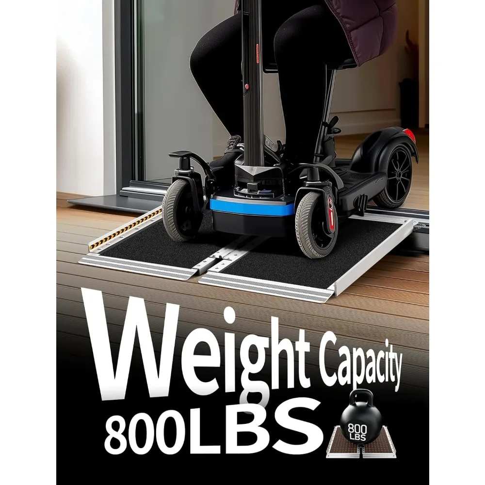 2 Feet Portable Wheelchair Ramp, Non-Skid Aluminum Handicap Ramps with Handle, Folding Threshold Wheel Chair Ramp for Home Steps
2 Feet Portable Wheelchair Ramp, Non-Skid Aluminum Handicap Ramps with Handle, Folding Threshold Wheel Chair Ramp for Home Steps