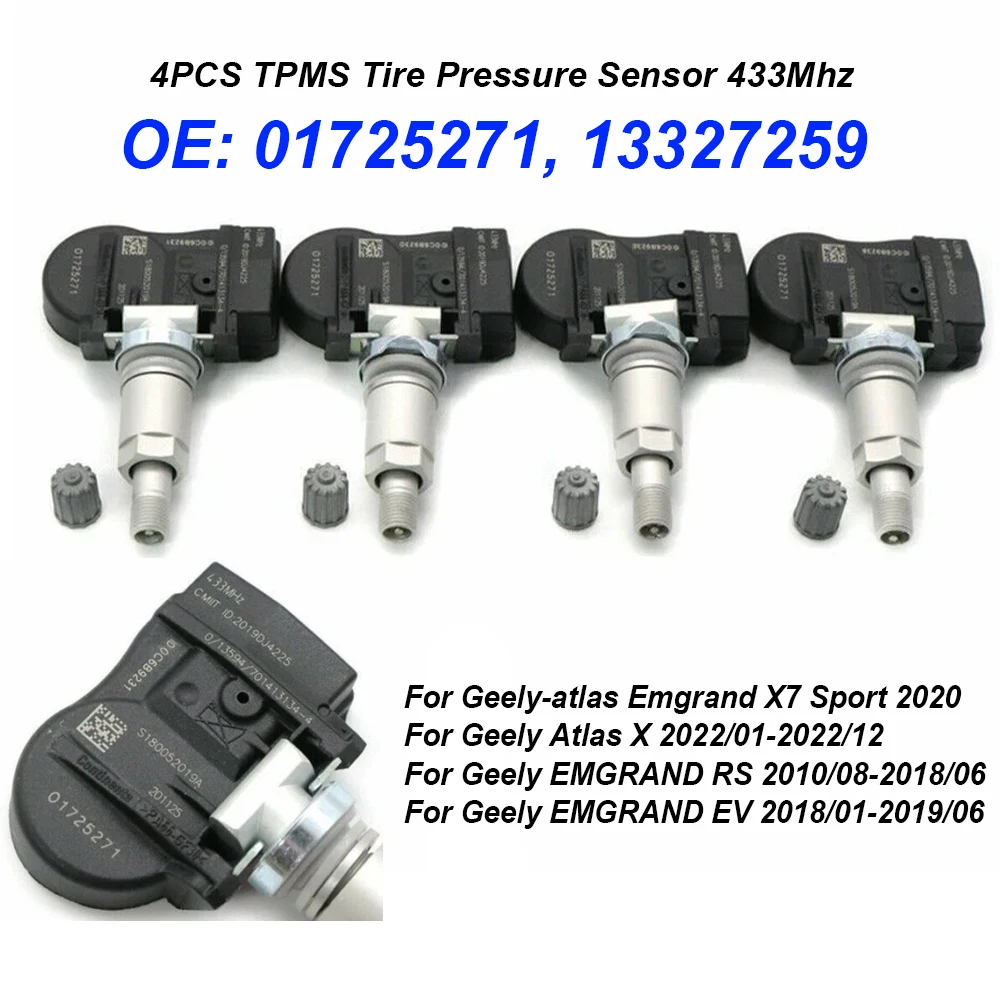 4 шт. 01725271 13327259 TPMS датчик контроля давления в шинах 433 МГц, высокое качество, новинка для Geely Atlas Emgrand X7 Sport 2020
4 шт. 01725271 13327259 TPMS датчик контроля давления в шинах 433 МГц, высокое качество, новинка для Geely Atlas Emgrand X7 Sport 2020