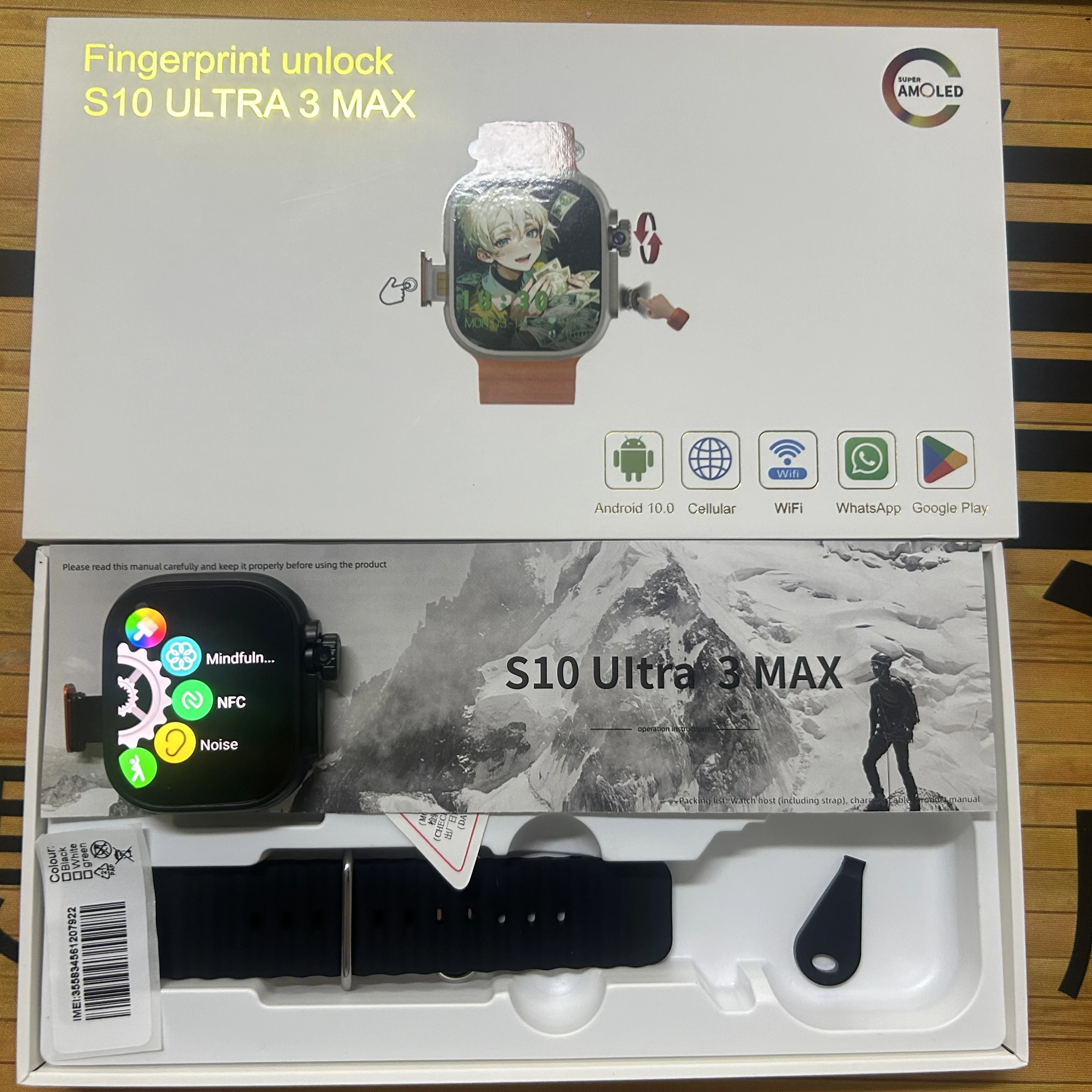 S10 Ultra 3 MAX Android 4G Smartwatch 2.29inch Touch ID Amoled Smart Watches Men Women With Rotary Camera NFC GPS WIFI Compass
S10 Ultra 3 MAX Android 4G Smartwatch 2.29inch Touch ID Amoled Smart Watches Men Women With Rotary Camera NFC GPS WIFI Compass