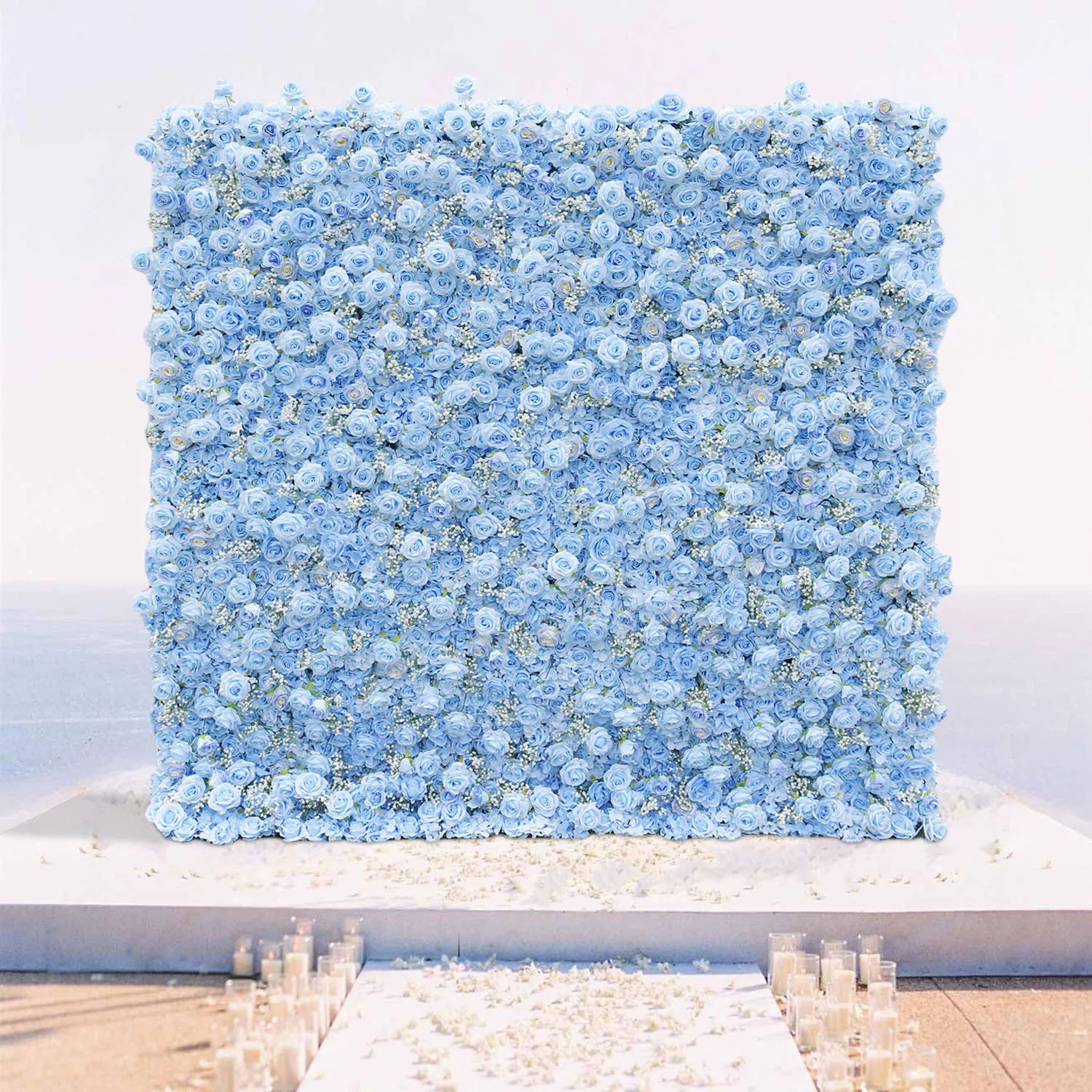 Uflower Wedding Blue Rose Baby Breath Artificial Flowers Wall Arch Backdrop Floral Event Party Props Floral Arrangement Decor
Uflower Wedding Blue Rose Baby Breath Artificial Flowers Wall Arch Backdrop Floral Event Party Props Floral Arrangement Decor