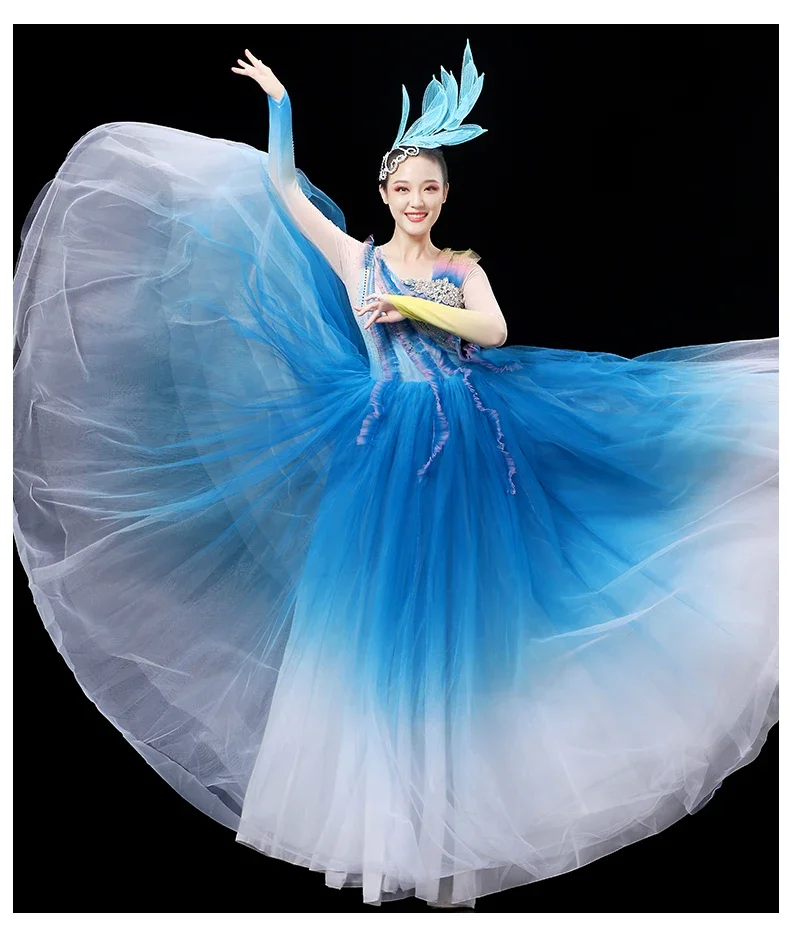 Opening Dance Large Swing Dress Performance Costume Elegant Female 720 Degrees Dress Danse Comtemporaine Performance Costume
Opening Dance Large Swing Dress Performance Costume Elegant Female 720 Degrees Dress Danse Comtemporaine Performance Costume