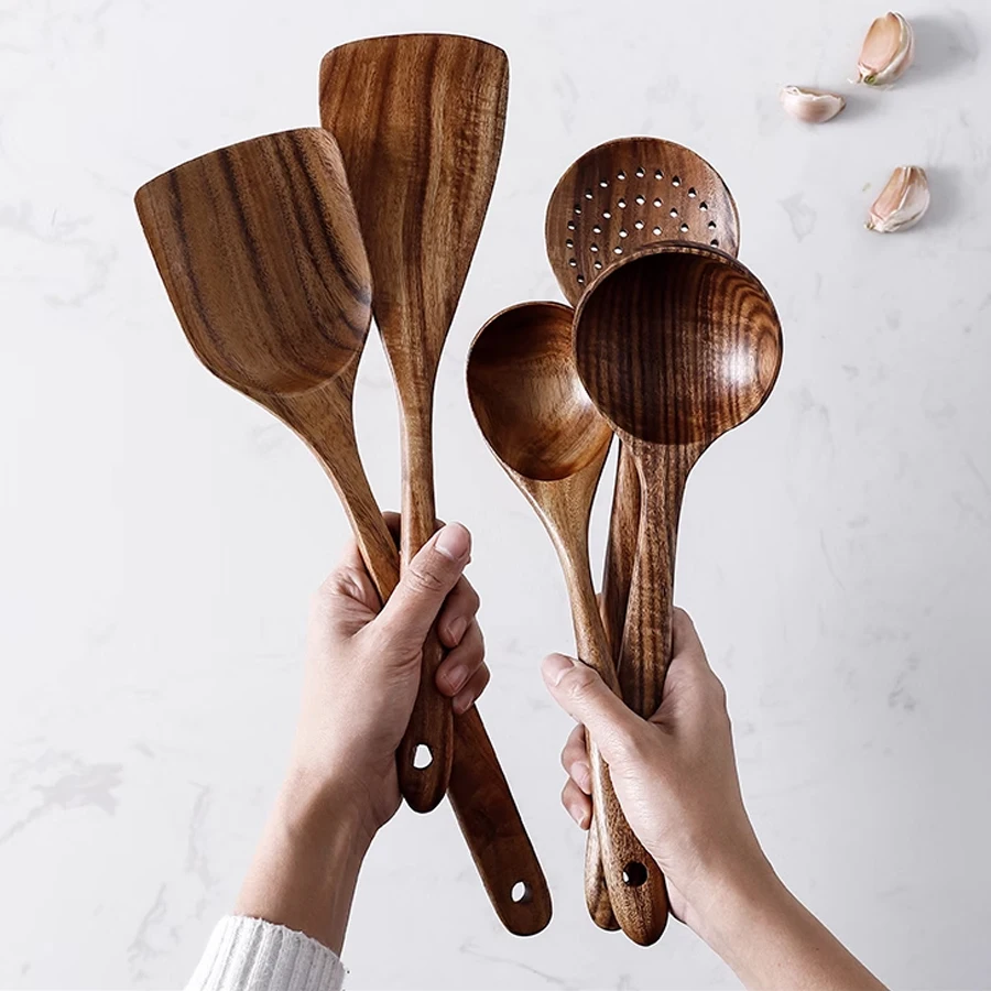 5pcs Wooden Spoons for Cooking, Kitchen Wooden Utensils, Wood Non-stick Cooking Utensils
5pcs Wooden Spoons for Cooking, Kitchen Wooden Utensils, Wood Non-stick Cooking Utensils
