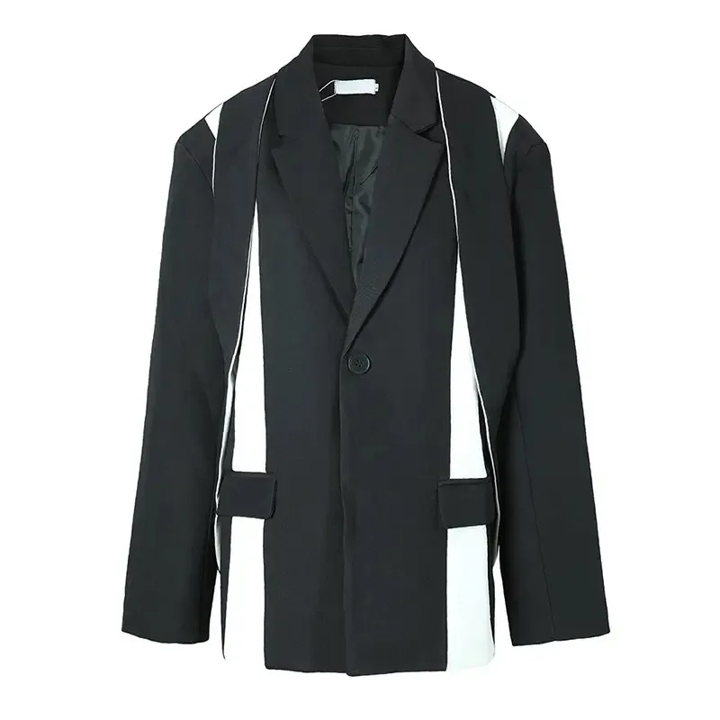 SuperAen High-quality Black and White Contrasting Fashion Top Suit Jacket Strap Design Blazer Coat
SuperAen High-quality Black and White Contrasting Fashion Top Suit Jacket Strap Design Blazer Coat